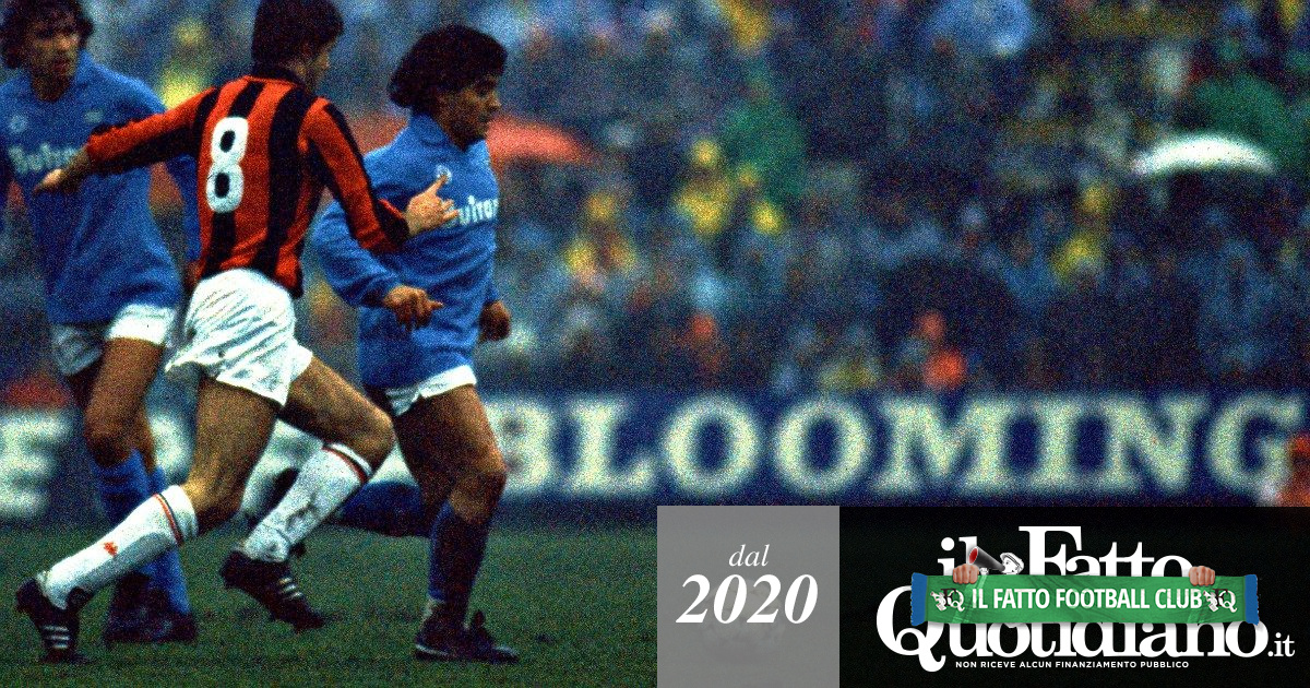 Ti ricordi… Il gol di testa segnato da Maradona al Milan 32 anni fa. E un bambino scrisse: “In fin dei conti i miracoli li ha fatti”